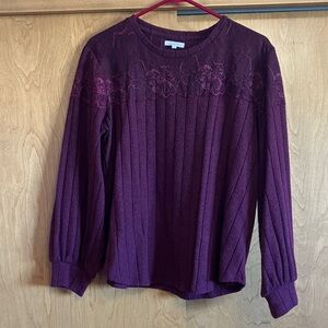 Maurices Deep Purple Textured Blouse